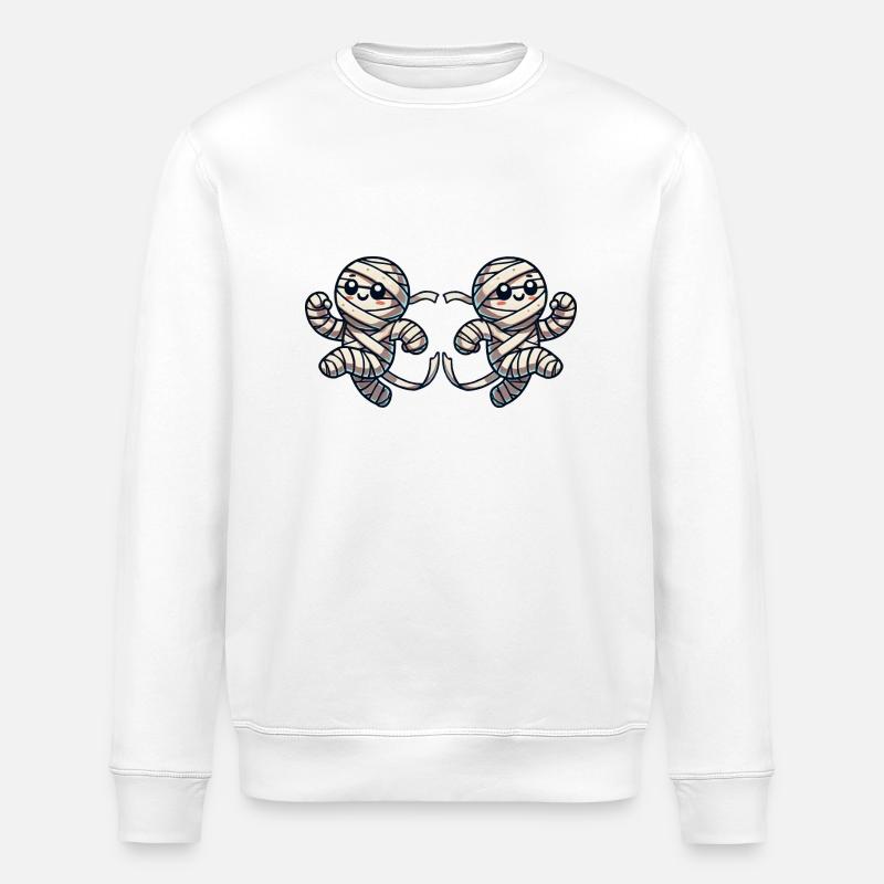 mummy comic 2 - Stanley/Stella ROLLER Unisex Organic Sweatshirt - white