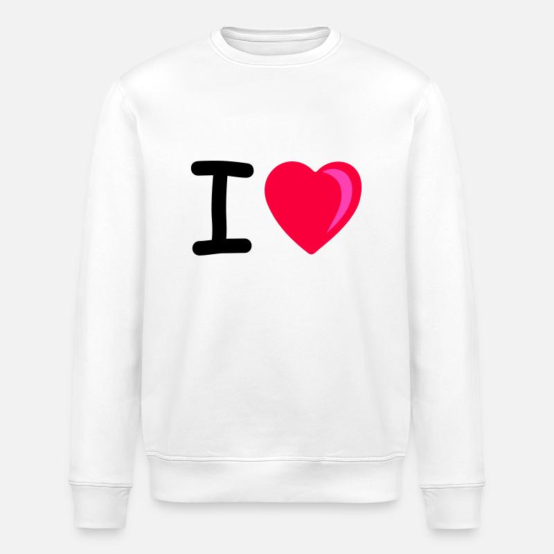 I heart - Stanley/Stella Unisex Bio-Sweatshirt ROLLER - Weiß