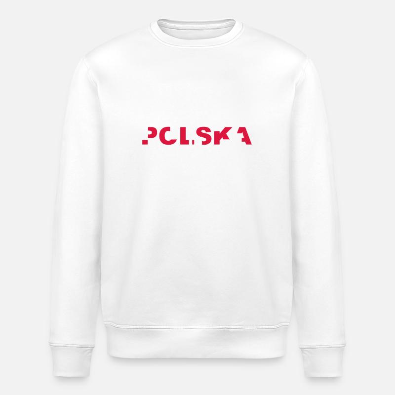 Polska Lettrage - Polen - Pologne - polnisch - Sweat bio ROLLER Stanley/Stella Unisexe - blanc