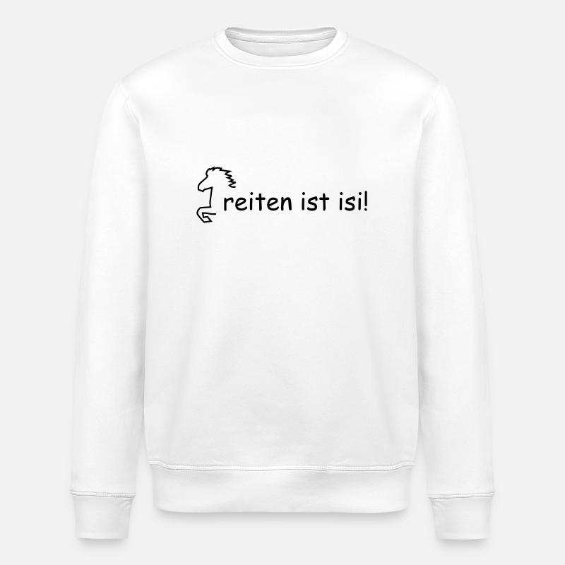 Pferd - Stanley/Stella ROLLER Unisex Organic Sweatshirt - white