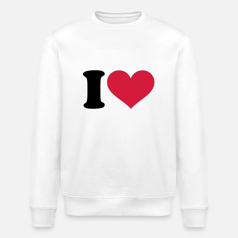 I - Heart - Stanley/Stella Unisex Bio-Sweatshirt ROLLER - Weiß