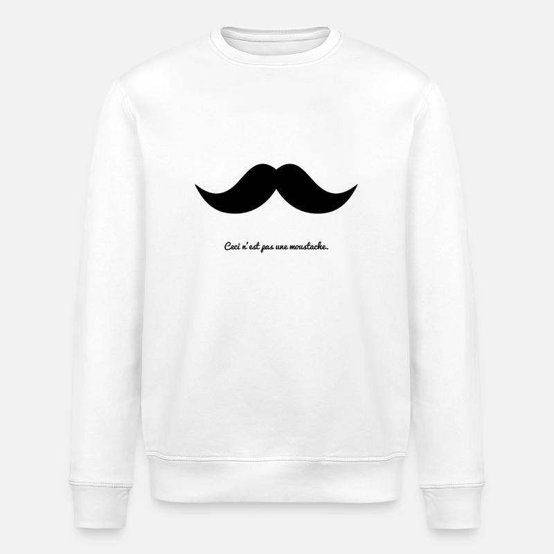 moustache - Sweat bio ROLLER Stanley/Stella Unisexe - blanc