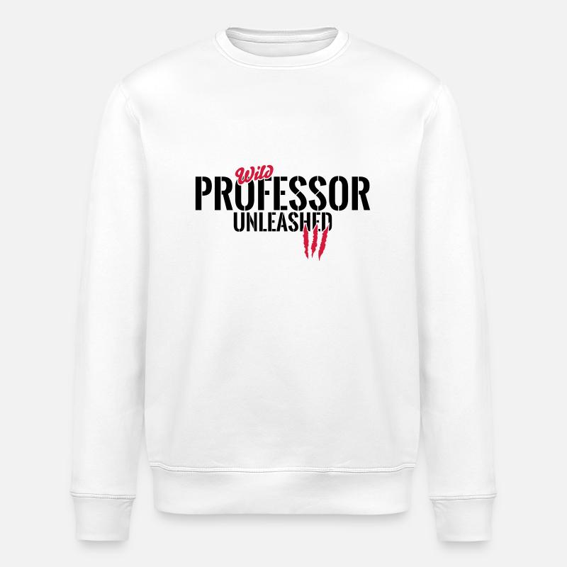 Wilder Professor unleashed - Stanley/Stella ROLLER Unisex Organic Sweatshirt - white