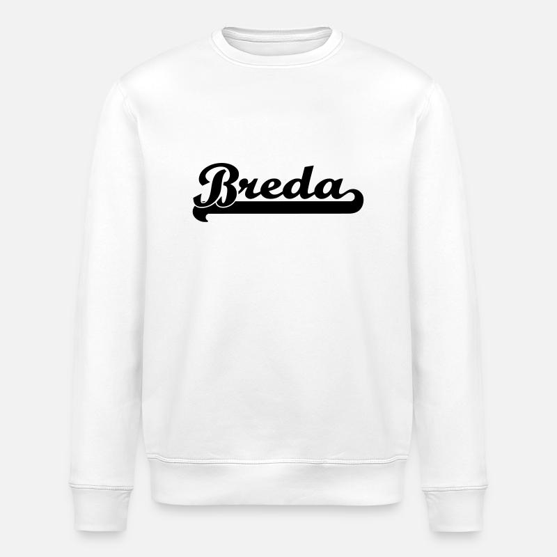 breda writing - Stanley/Stella ROLLER Unisex Organic Sweatshirt - white