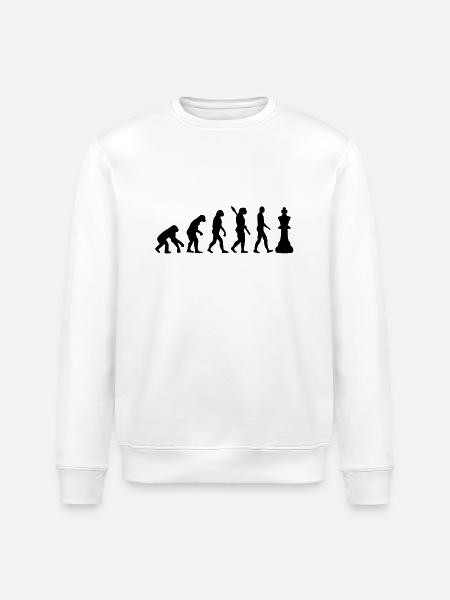 Chess king - Stanley/Stella ROLLER Unisex Organic Sweatshirt - white