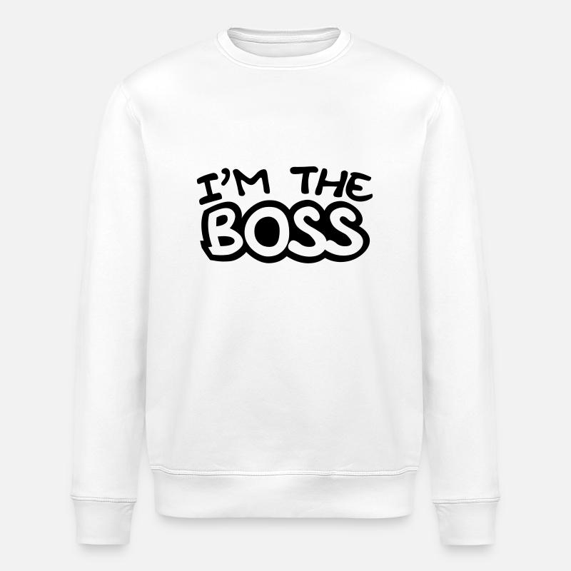 I'm The Boss Comic Style - Sweat bio ROLLER Stanley/Stella Unisexe - blanc