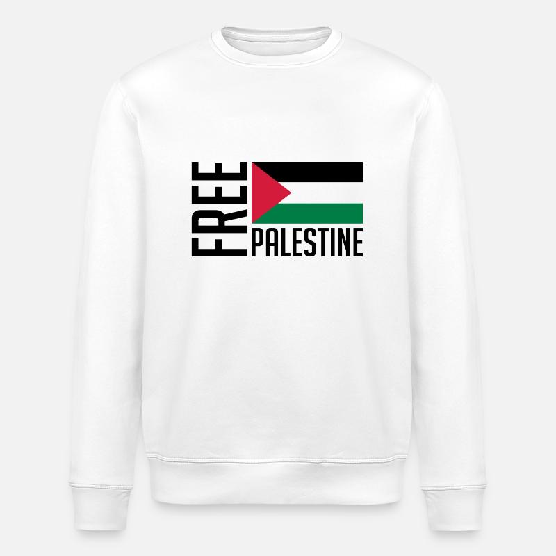 free_palestine_pa3 - Stanley/Stella Unisex Bio-Sweatshirt ROLLER - Weiß