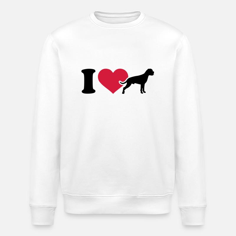 I love Boxer - Sweat bio ROLLER Stanley/Stella Unisexe - blanc