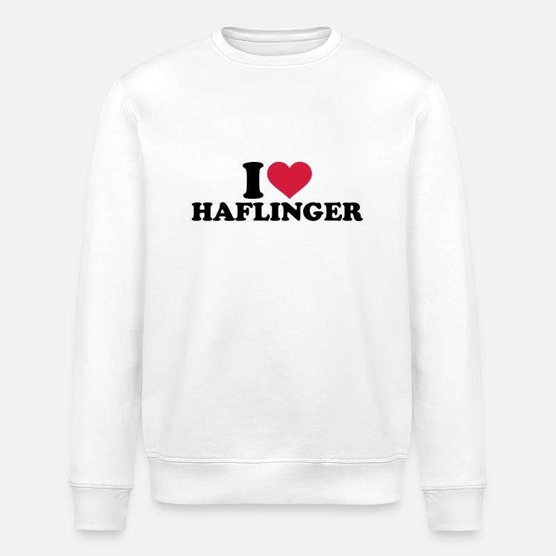 I love Haflinger - Sweat bio ROLLER Stanley/Stella Unisexe - blanc