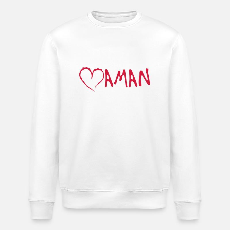 maman coeur forme - Sweat bio ROLLER Stanley/Stella Unisexe - blanc