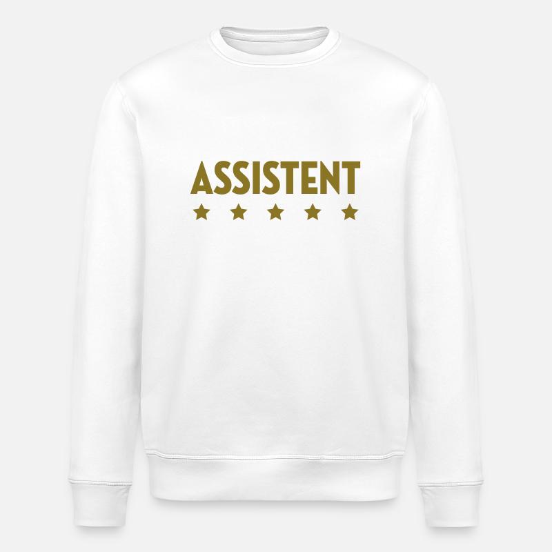 Assistent - Assistentin - Mitarbeiter - Chef - Stanley/Stella Unisex Bio-Sweatshirt ROLLER - Weiß