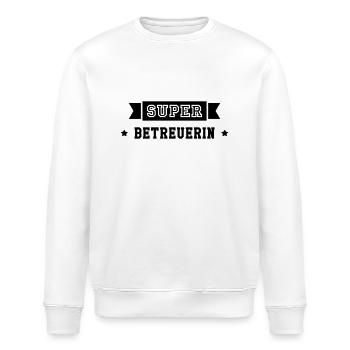Betreuer Betreuerin Gruppenleiter Kind Gastgeber - Stanley/Stella Unisex Bio-Sweatshirt ROLLER - Weiß - Vorne - Nik (191cm)