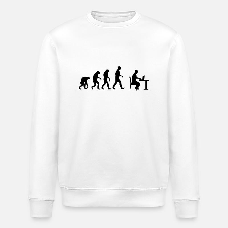 laptop evolution - Stanley/Stella ROLLER Unisex Organic Sweatshirt - white