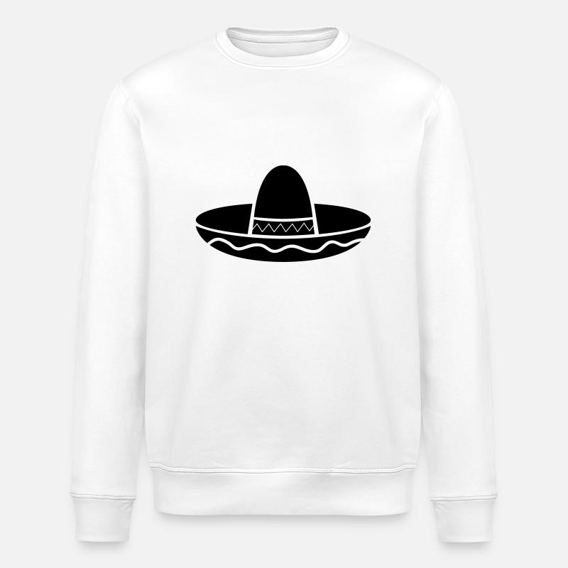 mexico_hut_01 - Stanley/Stella ROLLER Unisex Organic Sweatshirt - white