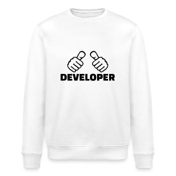 Developer - Stanley/Stella ROLLER Unisex Organic Sweatshirt - white - Front - Nik (191cm)