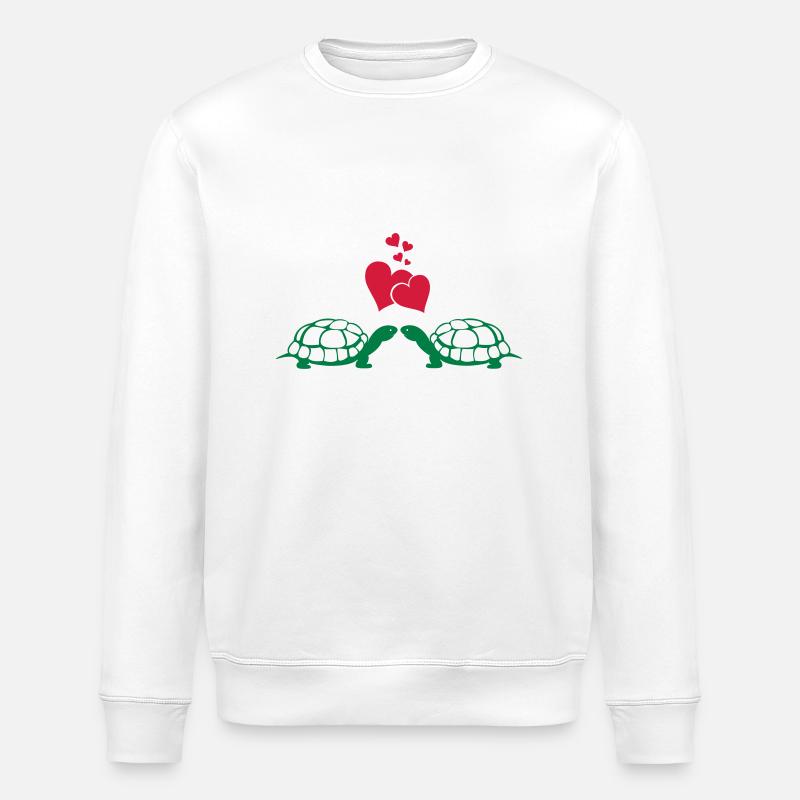 turtles_in_love_02 - Stanley/Stella Unisex Bio-Sweatshirt ROLLER - Weiß