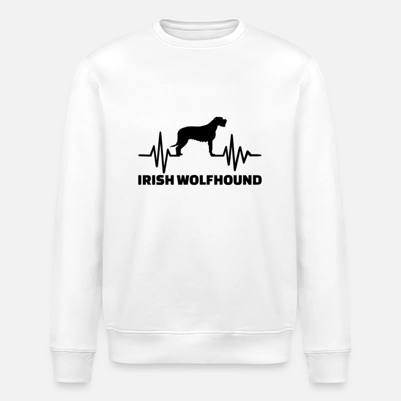 Irish Wolfhound - Sweat bio ROLLER Stanley/Stella Unisexe - blanc