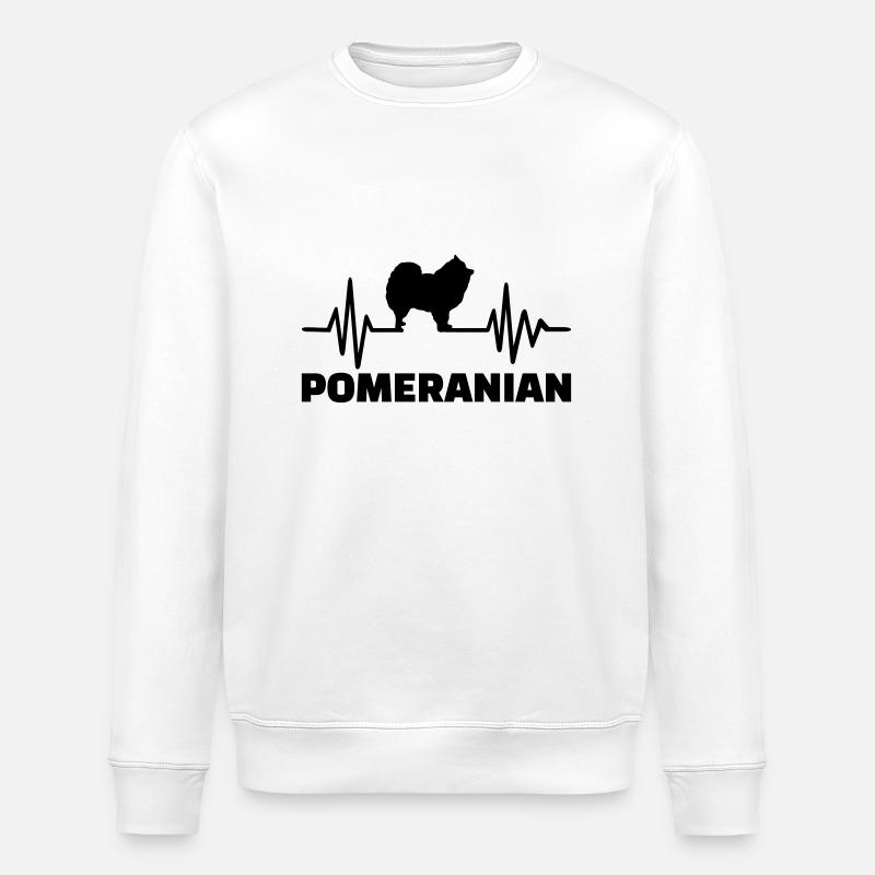Pomeranian - Stanley/Stella ROLLER Unisex Organic Sweatshirt - white