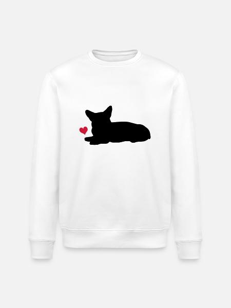 Corgi - Stanley/Stella ROLLER Unisex Organic Sweatshirt - white