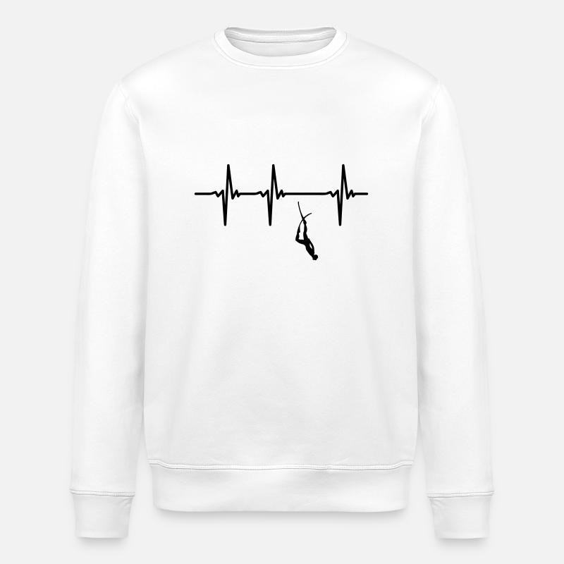 Herzschlag Apnoe - Stanley/Stella Unisex Bio-Sweatshirt ROLLER - Weiß
