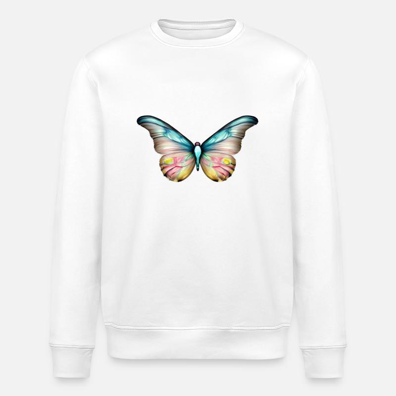 Papillon Animal Insecte Papillon - Sweat bio ROLLER Stanley/Stella Unisexe - blanc