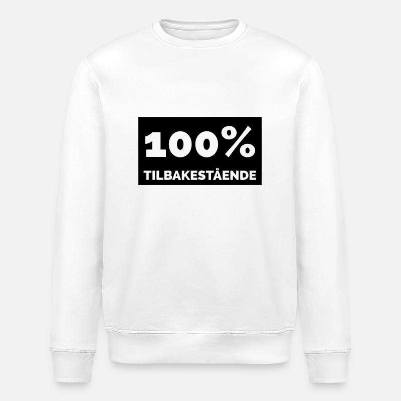 100% en arrière - Sweat bio ROLLER Stanley/Stella Unisexe - blanc