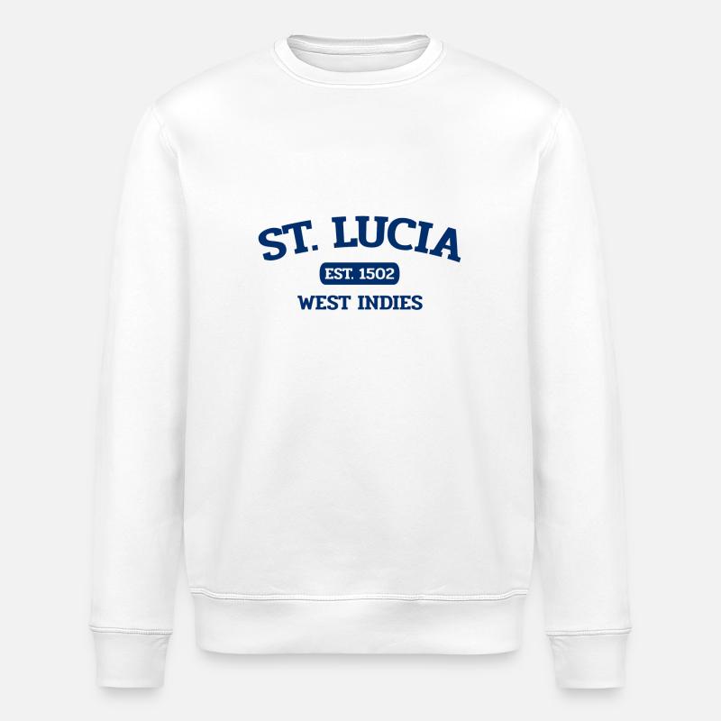 Sainte-Lucie - Castries - Caraïbes - Antilles - Sweat bio ROLLER Stanley/Stella Unisexe - blanc