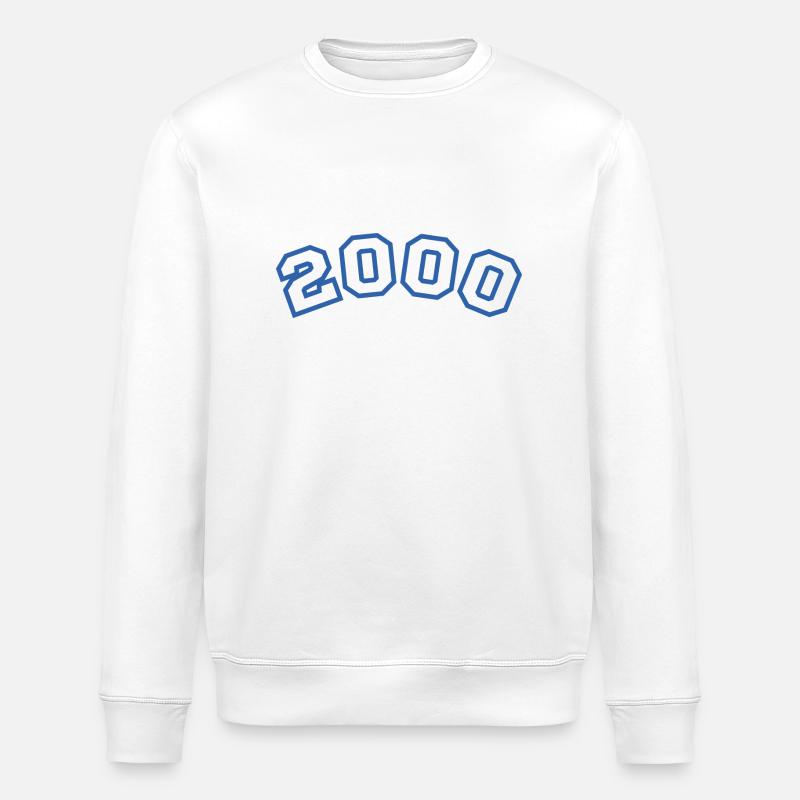 2000 Sport Blue - Stanley/Stella ROLLER Unisex Organic Sweatshirt - white
