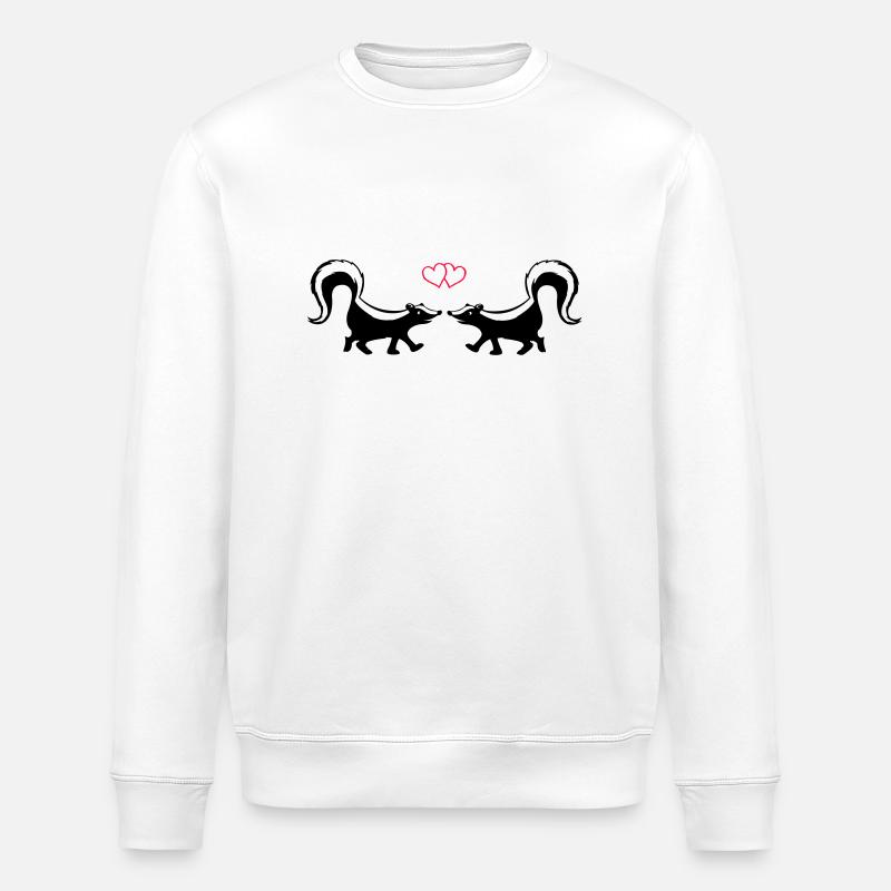 stinktier love - Stanley/Stella Unisex Bio-Sweatshirt ROLLER - Weiß