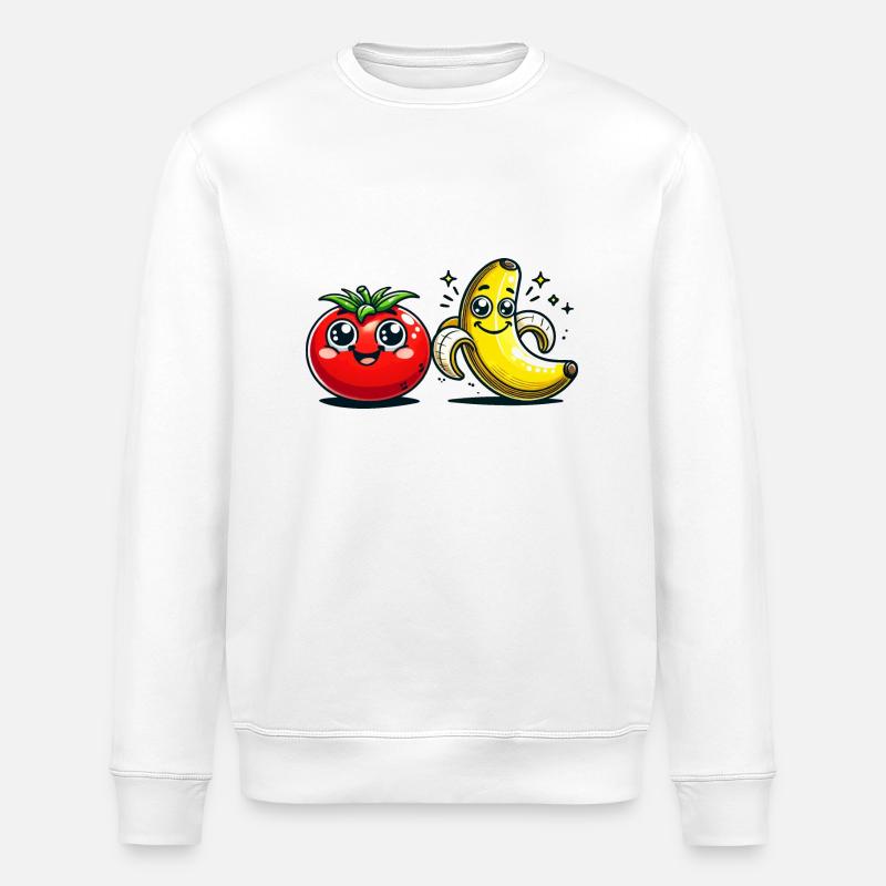 tomate banane - Stanley/Stella Unisex Bio-Sweatshirt ROLLER - Weiß