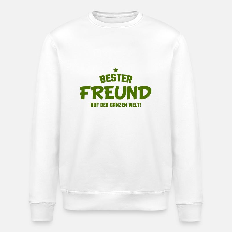 bester freund - Stanley/Stella Unisex Bio-Sweatshirt ROLLER - Weiß