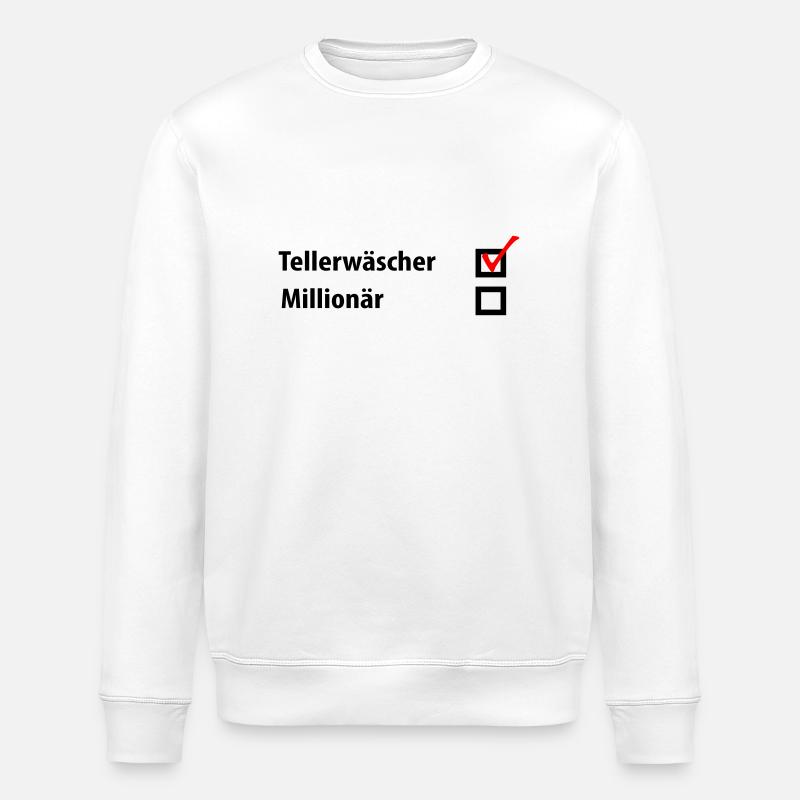 Chiffons millionnaire - Sweat bio ROLLER Stanley/Stella Unisexe - blanc