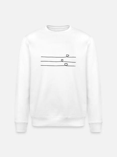 3herzen - Stanley/Stella ROLLER Unisex Organic Sweatshirt - white