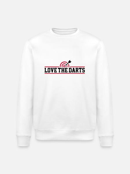 Love The Darts - Stanley/Stella Unisex Bio-Sweatshirt ROLLER - Weiß