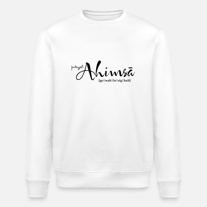 yoga ahimsa gewaltlosigkeit - Stanley/Stella Unisex Bio-Sweatshirt ROLLER - Weiß