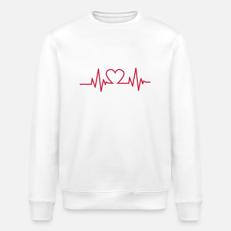 Heartbeat - Sweat bio ROLLER Stanley/Stella Unisexe - blanc