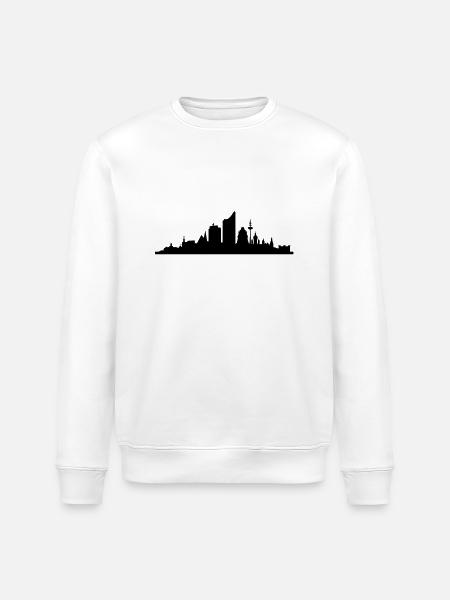 Skyline Leipzig central - Stanley/Stella ROLLER Unisex Organic Sweatshirt - white