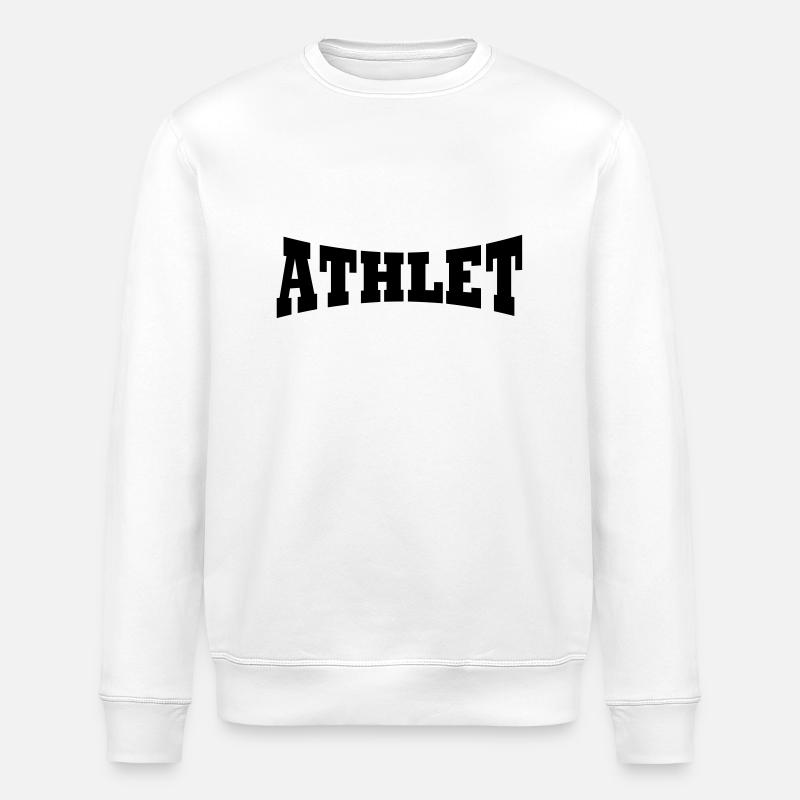Athlete lettering - Stanley/Stella ROLLER Unisex Organic Sweatshirt - white