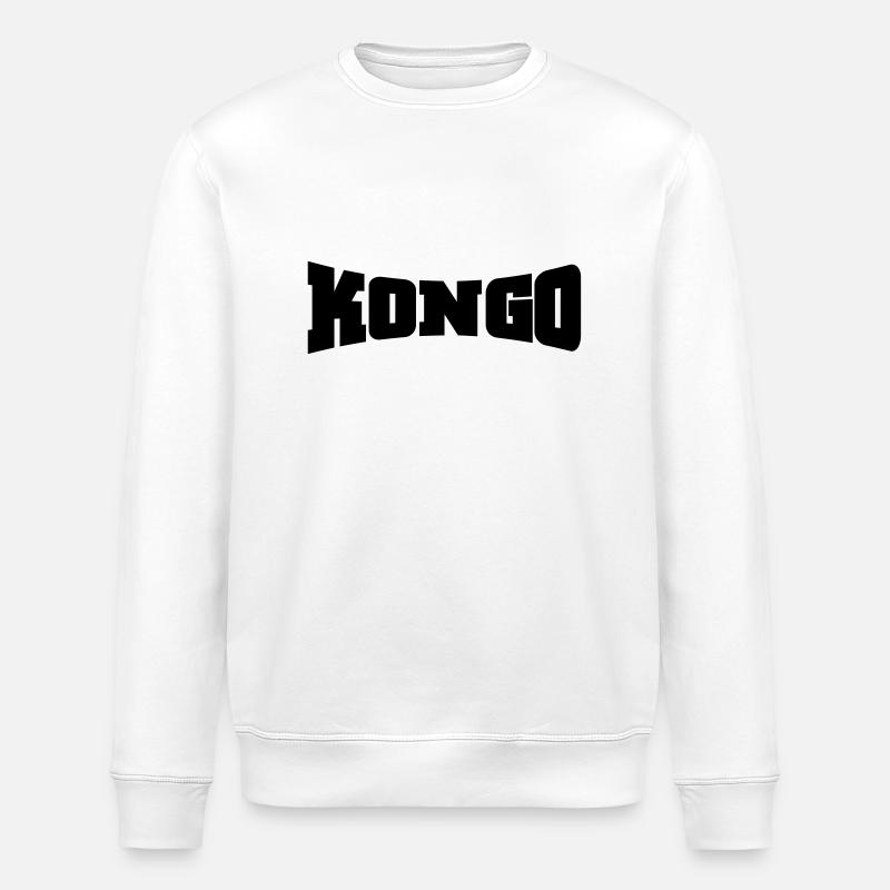 Kongo Schriftzug - Stanley/Stella Unisex Bio-Sweatshirt ROLLER - Weiß