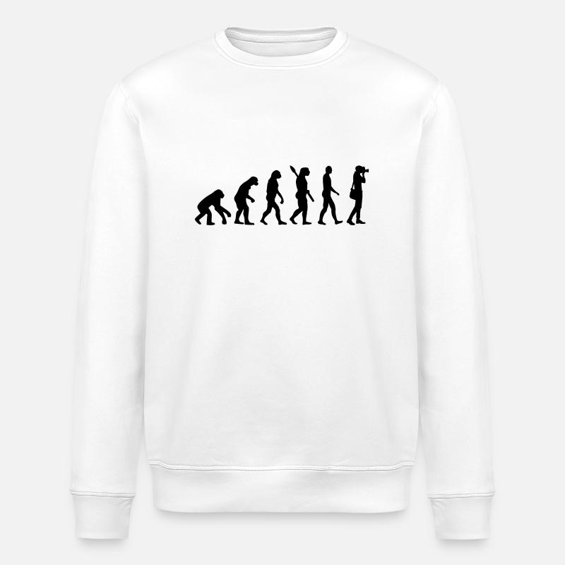 Evolution Photographer - Stanley/Stella ROLLER Unisex Organic Sweatshirt - white