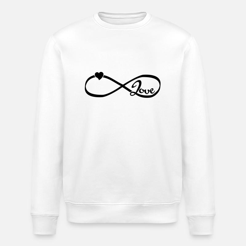Infinity Love - Stanley/Stella Unisex Bio-Sweatshirt ROLLER - Weiß