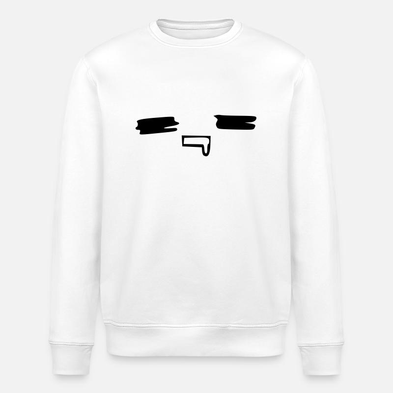 kawaii_face_10 - Stanley/Stella Unisex Bio-Sweatshirt ROLLER - Weiß