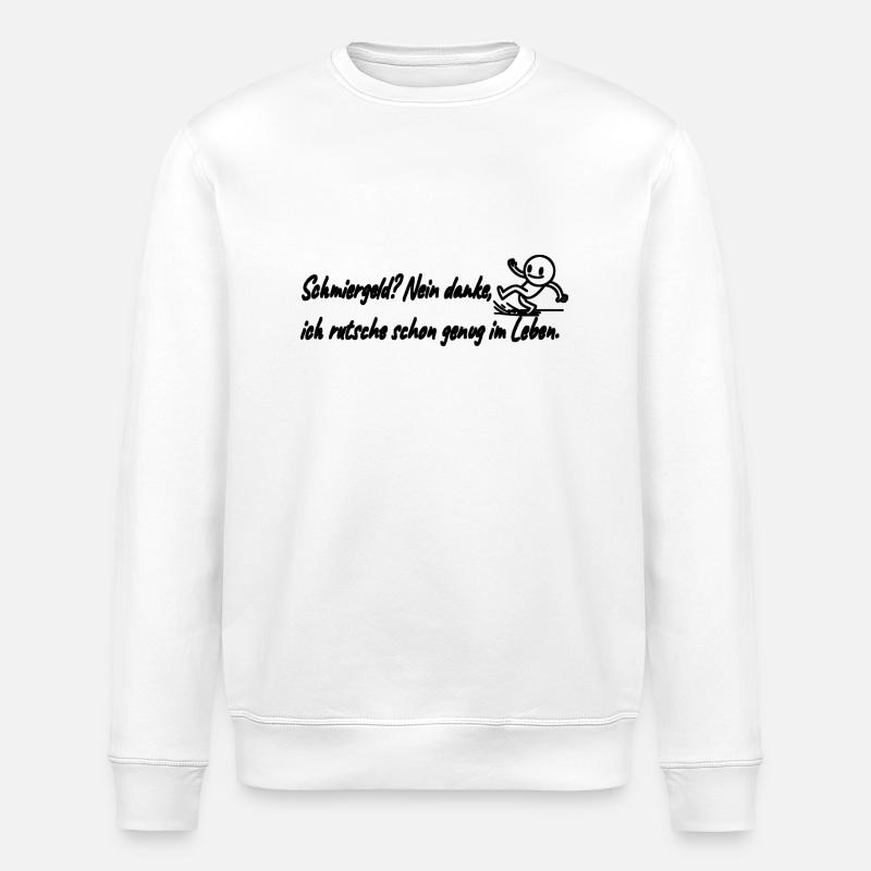 Schmiergeld, nein danke!!! - Stanley/Stella Unisex Bio-Sweatshirt ROLLER - Weiß