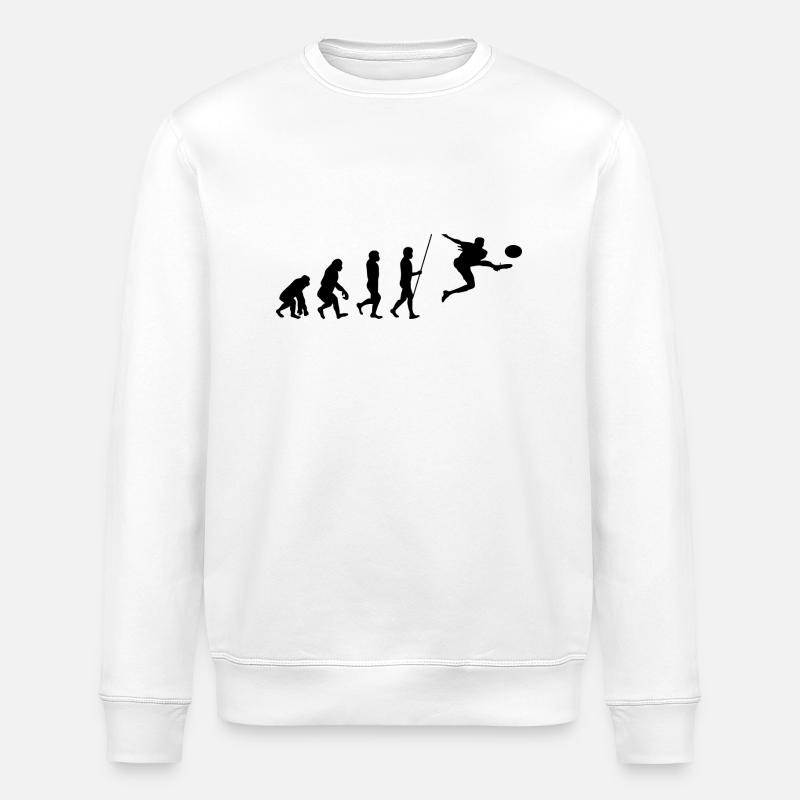 Fussballer Evolution Fussball - Stanley/Stella Unisex Bio-Sweatshirt ROLLER - Weiß