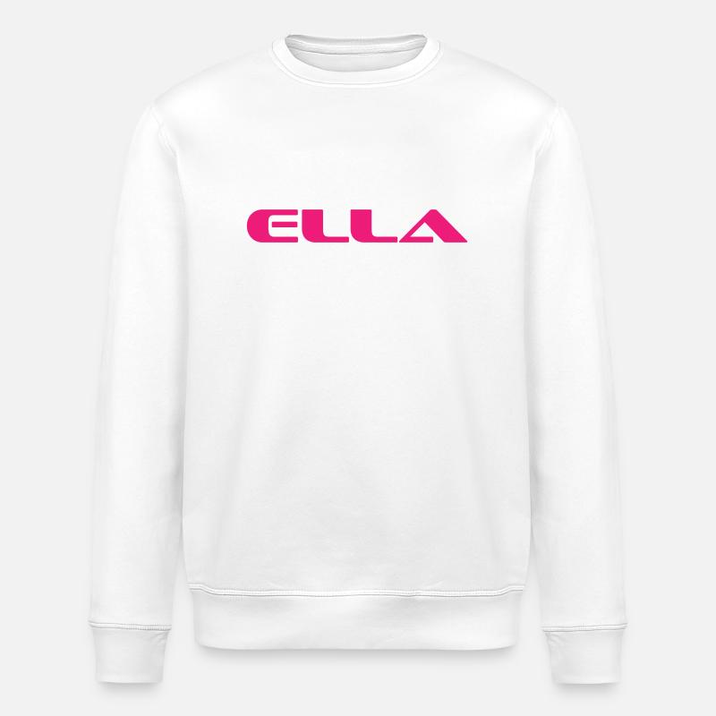 Ella Name Geschenk - Stanley/Stella Unisex Bio-Sweatshirt ROLLER - Weiß