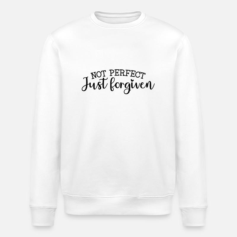 Not perfect, forgiven - Stanley/Stella ROLLER Unisex Organic Sweatshirt - white
