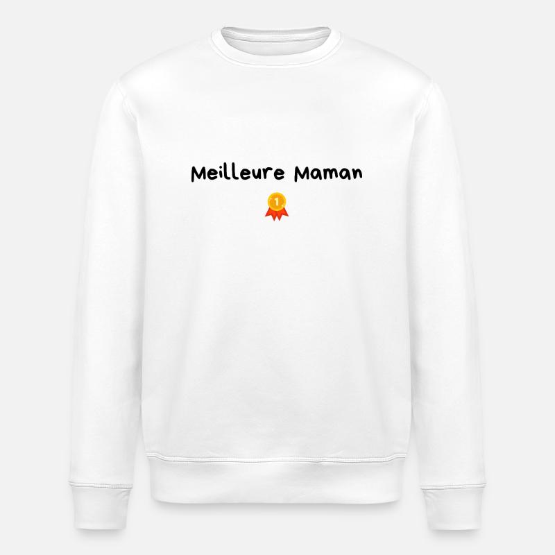 Beste Mama - Mama Geschenkidee - Stanley/Stella Unisex Bio-Sweatshirt ROLLER - Weiß