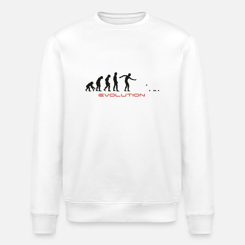 Eigelb Pétanque-T-Shirts - Stanley/Stella Unisex Bio-Sweatshirt ROLLER - Weiß