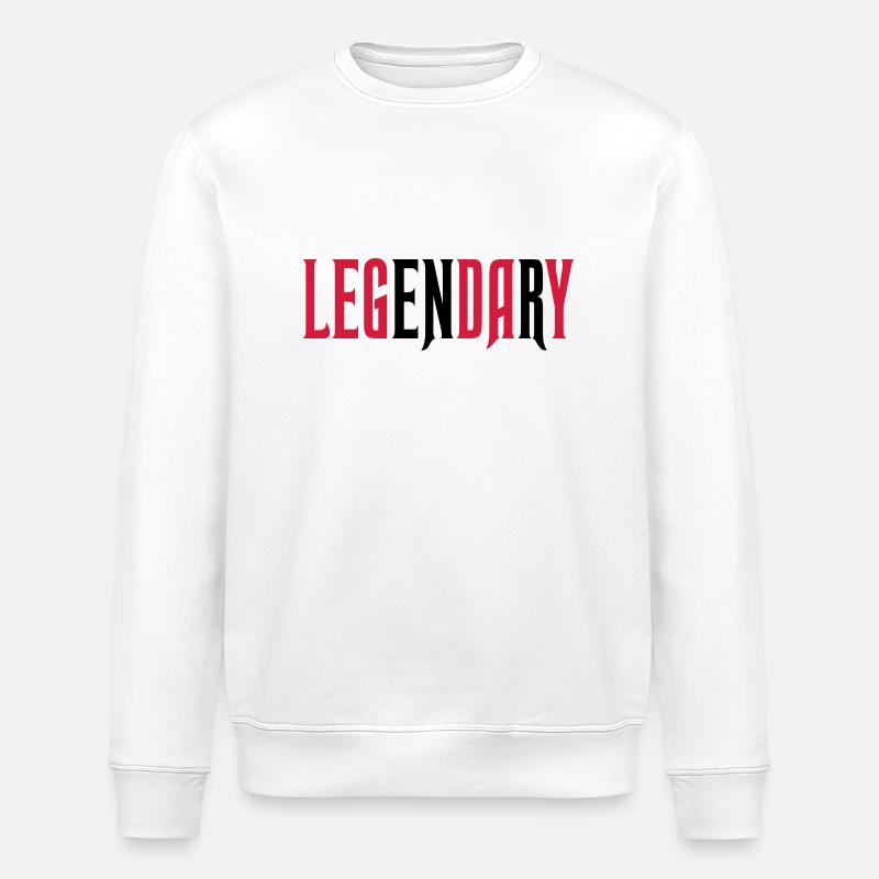 legendary leg day - Stanley/Stella Unisex Bio-Sweatshirt ROLLER - Weiß