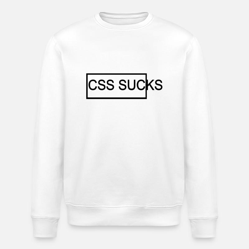 cSS sucks - Stanley/Stella ROLLER Unisex Organic Sweatshirt - white